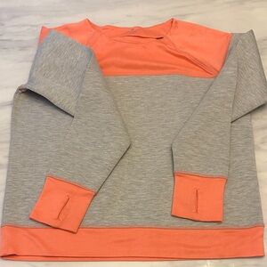Athleta Gray& Orange  Sweatshirt sz L